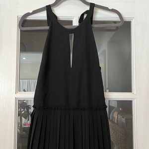 Abercrombie Black Halter Pleated Skirt Maxi Dress